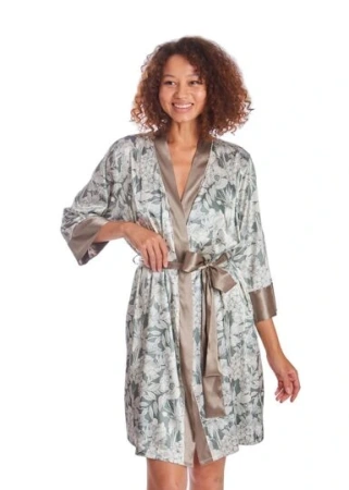 380214 Халат женский (Сливочный набивной, 170-104-112)