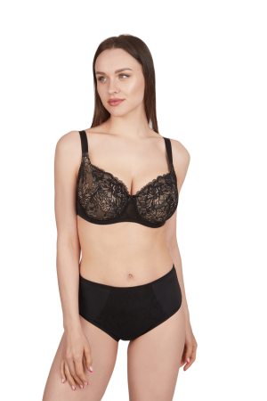 105000 Бюстгальтер (Черный с нюдом, 95G)
