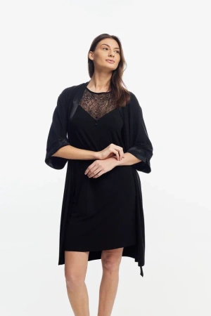 9416 Пеньюар женский (Черный, 120-126од.-170/176)