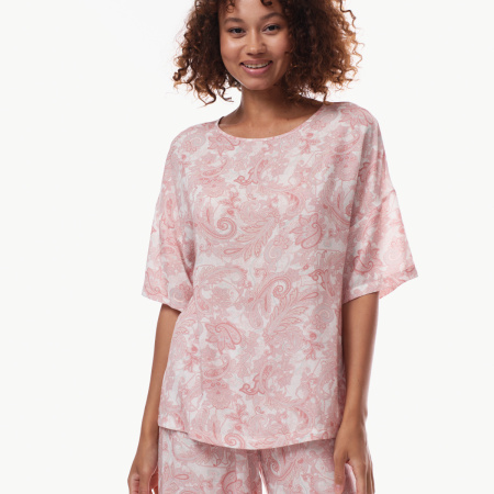 9561 Блуза пижамная женская (Приг. белый, 170-96-104)