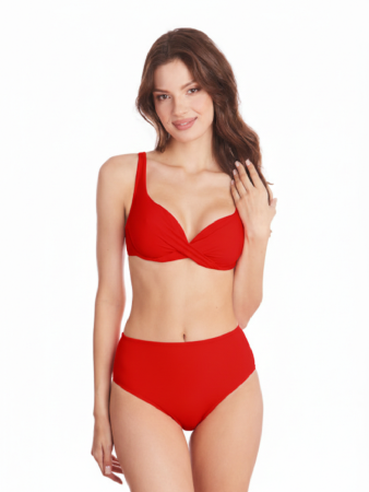 470394 Бюстгальтер купальный (Рубиново-красный, 90C)