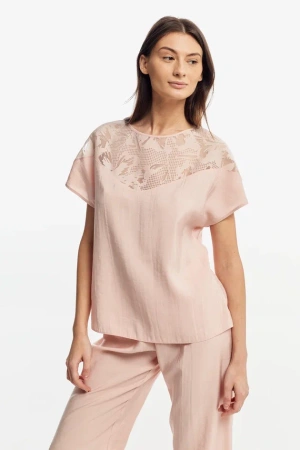 9439 Блуза пижамная женская (Розовый опал, 170-96-104)