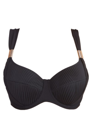 470332 Бюстгальтер купальный (Черный, 80C)