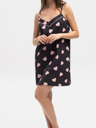 9355 Сорочка ночная женская (Черный наб., 170-96-104)