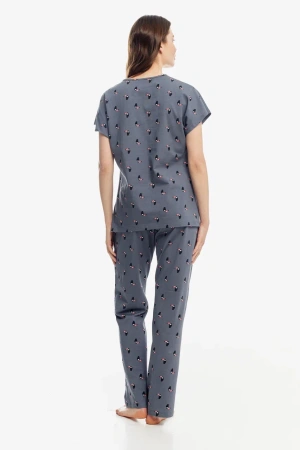 9451 Куртка пижамная женская (Антрацит наб., 92-98од.-170/176)