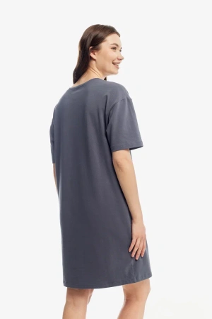 9445 Сорочка ночная женская (Антрацит, 104-110-170/176)