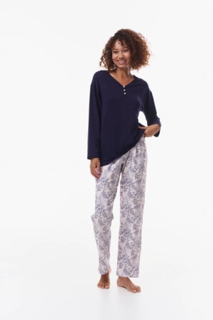 9544 Брюки пижамные женские (Экрю набивной, 170/176-122)