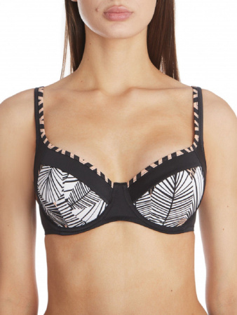 470384 Бюстгальтер купальный (Черный наб., 105E)