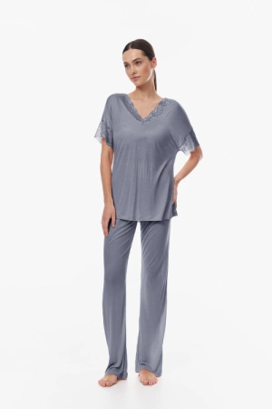 9599 Брюки пижамные женские (Серебристый туман, 170/176-118)