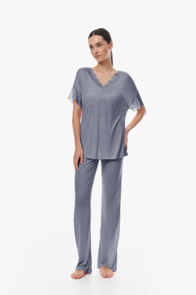 9599 Брюки пижамные женские (Серебристый туман, 170/176-118)