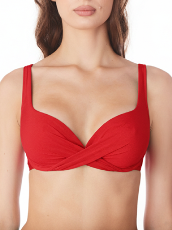 470394 Бюстгальтер купальный (Рубиново-красный, 90C)