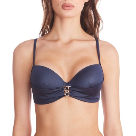 470398 Бюстгальтер купальный (Синий, 75B)
