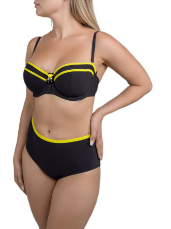 480309 Трусы купальные женские (Черный с лимоном, 118тр.)