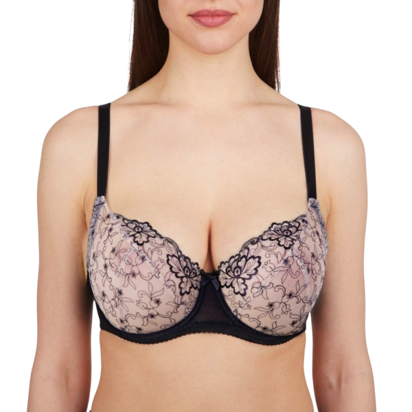 127520 Бюстгальтер (Черный с нюдом, 70E)