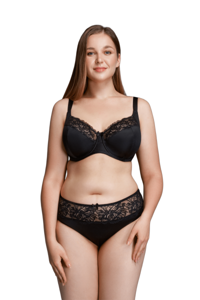 104960 Бюстгальтер (Черный с нюдом, 80G)