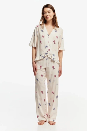 9492 Куртка пижамная женская (Набивной, 170-92-100)