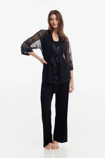 9409 Куртка пижамная женская (Черный, 88-94од.-170/176)